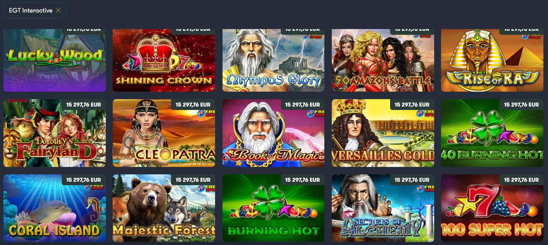 EGT Interactive slots