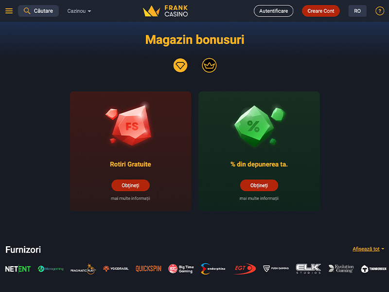Frank casino bonus
